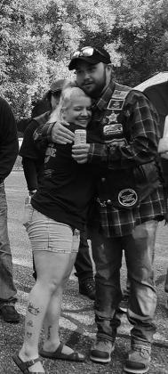 A rider wraps Nicole Louthain in a embrace before the ride got underway. Photo submitted by Justice for Katarina