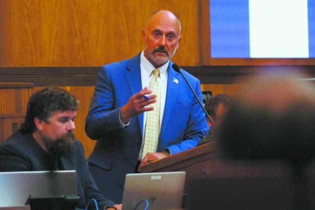 Joe Morrissette, director of the North Dakota Office of Management and Budget, speaks to lawmakers during a meeting of the Budget Section on June 25, 2025. (Michael Achterling/North Dakota Monitor)