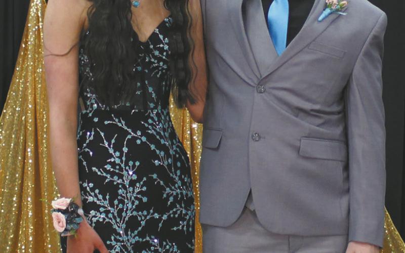 Hailey Uggerud escorted by Gavin Cole