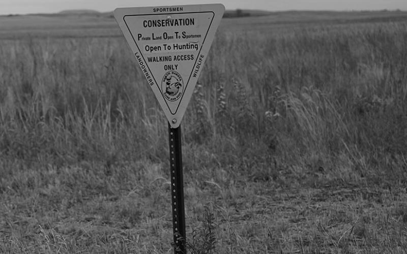 PLOTS is a voluntary agreement between the private landowner and Game and Fish which allows walk-in public access for hunting on private land. Photo courtesy of the North Dakota Game and Fish Department