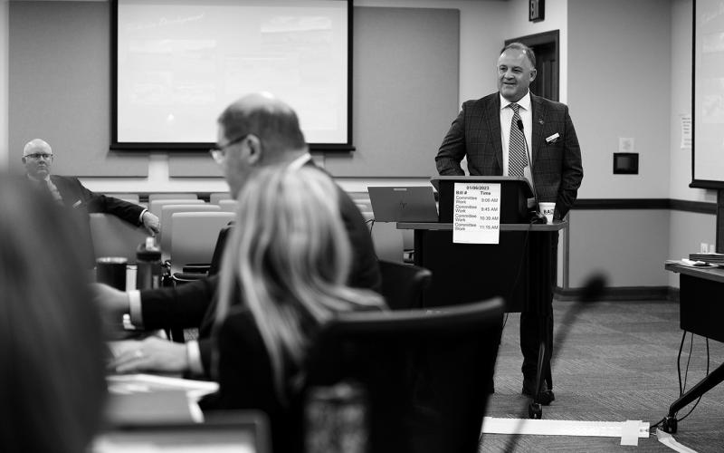 Director Jeb Williams at the North Dakota legislature. Photo by Ashley Petersson NDGF