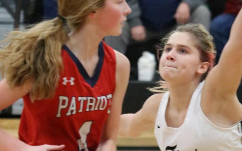Greta Burrell played tough defense against MP-CG last week. VNV photo by Lyle Van Camp