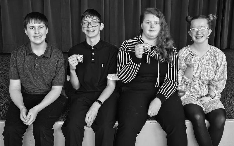 From left to right - Loki Sylskar, Jonah Rarick, Stephanie Kissee, and Siobhan Kissee.