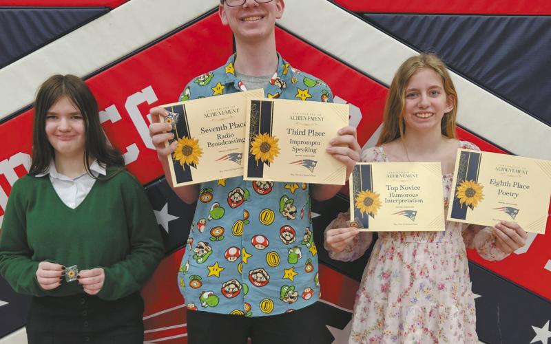 Brooklynne Petersen, Jonah Rarick and Ruthie Rarick. Photo by Jamie Rarick