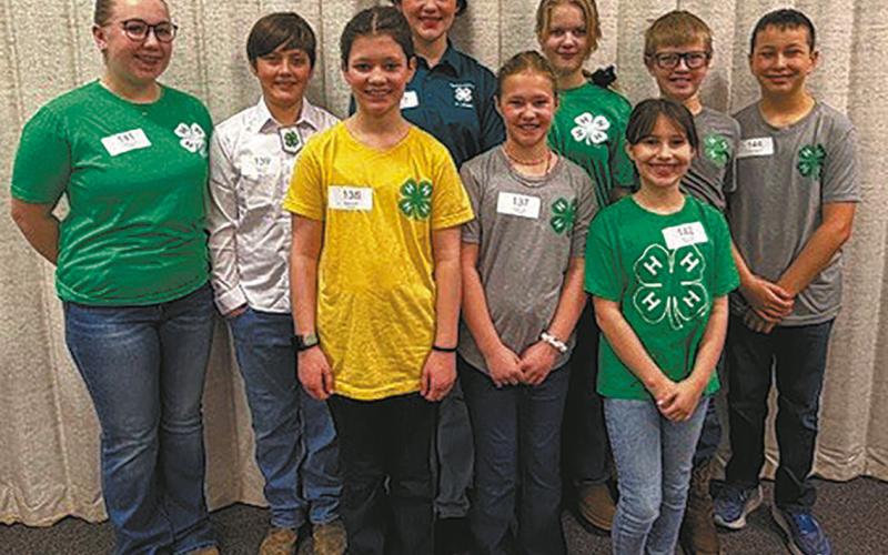 Agronomy junior team. Front row L to R: Chloe H., Charlie H., Olive T. Back row L to R: Pyper S., Oscar H., Naomi S., Stella N., Levi N., Nathan S. Submitted photo