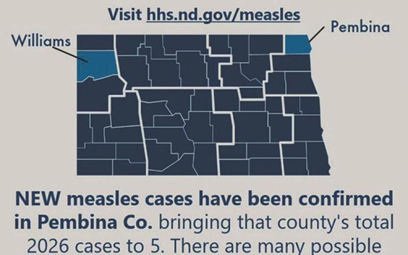 Measles cases confi rmed in North Dakota as health offi cials warn of possible community spread