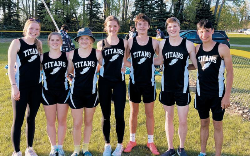 DVE State Track and Field Qualifiers (L-R) Easton Larson(Pole Vault-4X400 Relay), Greta Burrell(400 Dash-4X400 Relay), Alyssa Hoyles (Pole Vault-4X400 Relay), Elizabeth Fedje(400 Dash-100HHHigh Jump-300H-4X400 Relay), Brady Reilly (400 Dash), Andrew Myrdal(110HH-300H), Ashton Knutson(Triple Jump) (not pictured - alternates Girls 4X400 Relay Brooke Gullickson &amp;amp; Reese Fering)