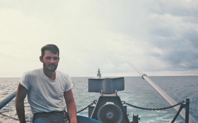 A former identity of Clint’s, off the coast of Vietnam in 1972.