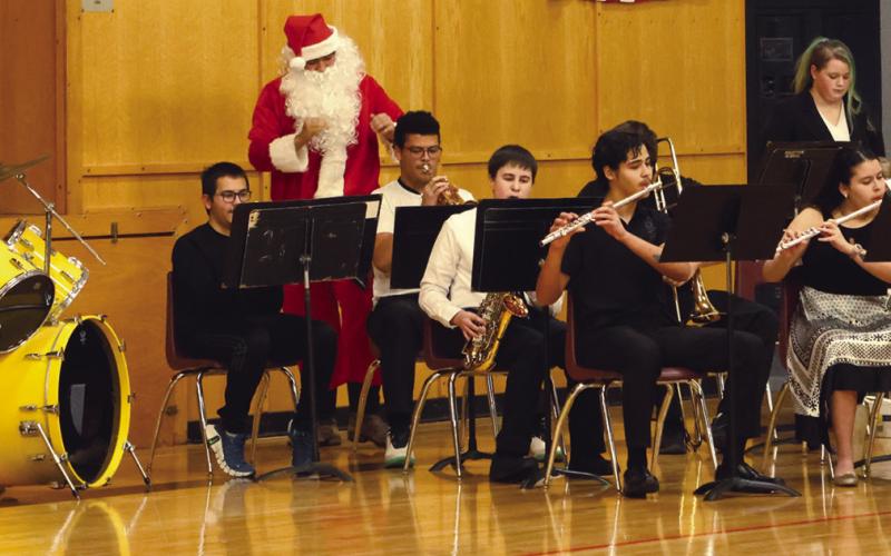 The High School band performed at the Christmas Concert last week. Photo by Lyle Van Camp