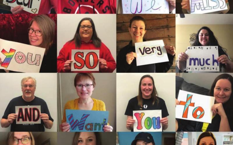 The Drayton Public School Elementary teachers and staff sent a virtual message to their students. Photo submitted by Drayton Public School