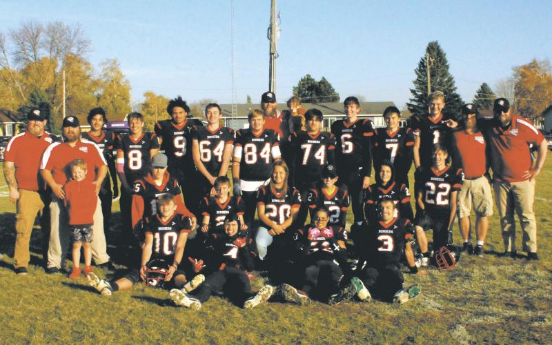 The Drayton Bomber football team earned a place in the state championship game after their win against the New Town Eagles. Photo by Jamie Rarick.