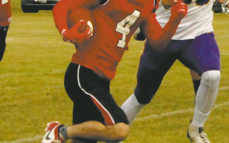On the opening kick-off, Trypp Castillo returned the ball for a Bomber touchdown. Photo by Jamie Rarick