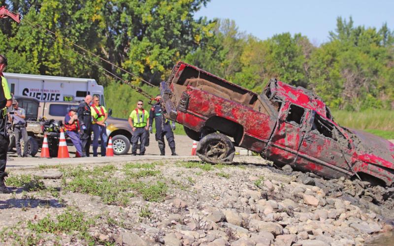 Pick up recovered from river after being missing for about ten years. VNV Photo by Lesa Van Camp