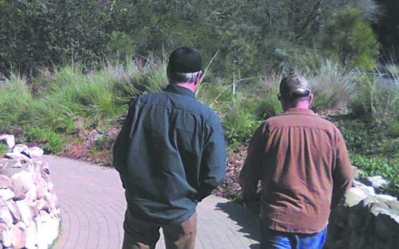 I took this photo of my friends John and Glenn whom I’ve been on many walks with. - Clint