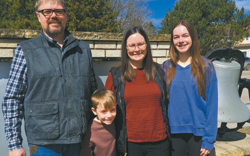 Maggie Vold pictured with her family. Photo by Christine Jensen