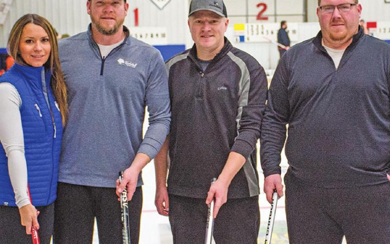 Second Event winners Nick Anderson rink, Karlstad, MN (L-R): Ashley Anderson, Ryan Anderson, Chase Boen, Nick Anderson.