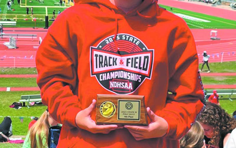 Alyssa Hoyles placed fourth in state pole vault. Submitted photo.