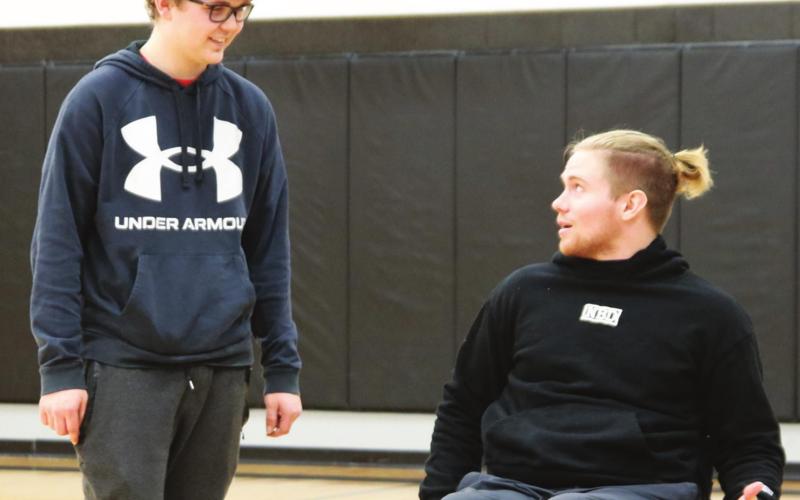 Hunter tries to teach Nick Van Camp how to walk like a girl. VNV photo by Lyle Van Camp