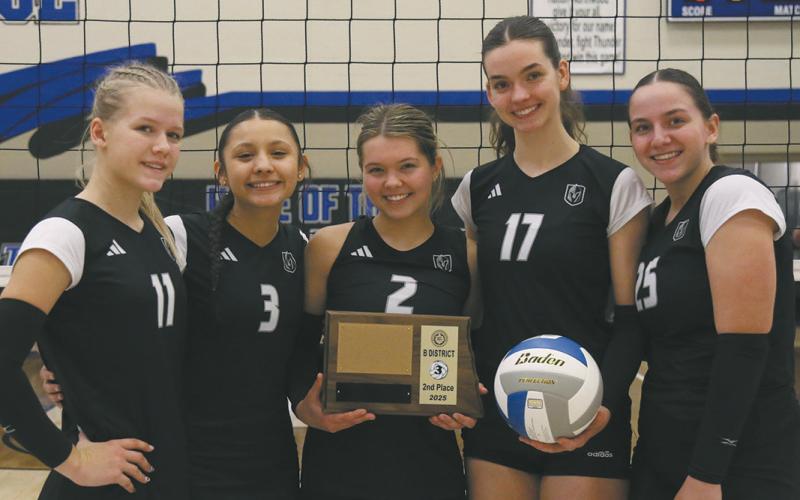 DVE Seniors Alyssa Hoyles, Raelyn Knutson, Brooke Gullickson, Elizabeth Fedje and Christine O’Toole. Photo by Jodi Fedje
