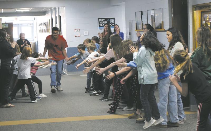 Jerimiah Johnson was sent off by his excited peers to the 2026 Cook Around the World competition. Photo by Rebecca Davis