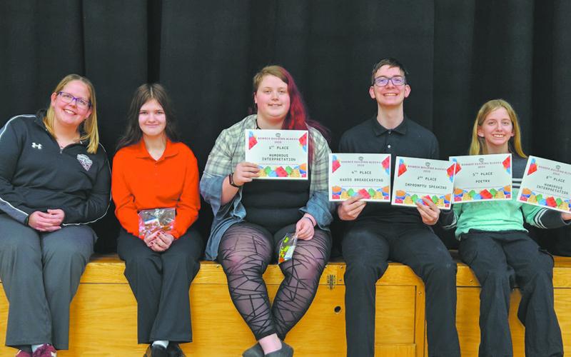 Team Photo: Mrs. Rarick, Brooklynne Petersen, Stephanie Kissee, Jonah Rarick, Ruthie Rarick. Submitted photo