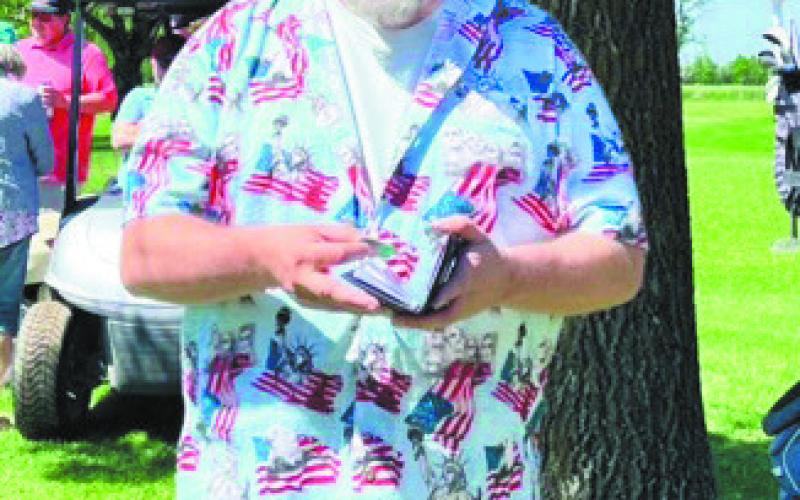 Jason “Jolly” Hermanson sporting red white and blue.