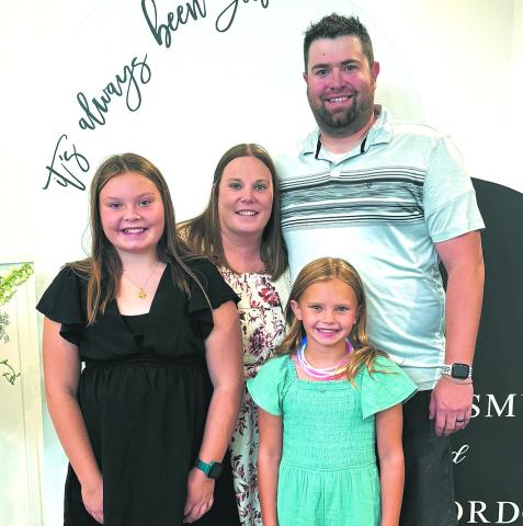 Pembina County Sheriff Candidate Marcus Ramsay with his family. Submitted photo