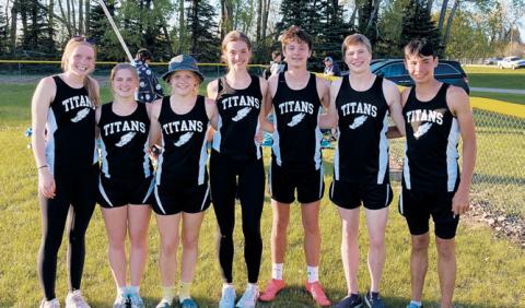 DVE State Track and Field Qualifiers (L-R) Easton Larson(Pole Vault-4X400 Relay), Greta Burrell(400 Dash-4X400 Relay), Alyssa Hoyles (Pole Vault-4X400 Relay), Elizabeth Fedje(400 Dash-100HHHigh Jump-300H-4X400 Relay), Brady Reilly (400 Dash), Andrew Myrdal(110HH-300H), Ashton Knutson(Triple Jump) (not pictured - alternates Girls 4X400 Relay Brooke Gullickson &amp; Reese Fering)