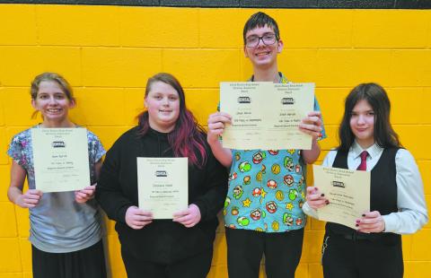 Ruthie Rarick, Stephanie Kissee, Jonah Rarick, and Brooklynne Petersen. Photo by Jamie Rarick.