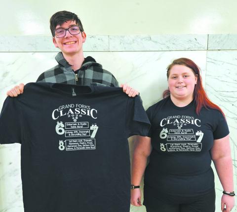 Jonah Rarick and Stephanie Kissee place in the Grand Forks Speech meet. Photo by Jamie Rarick
