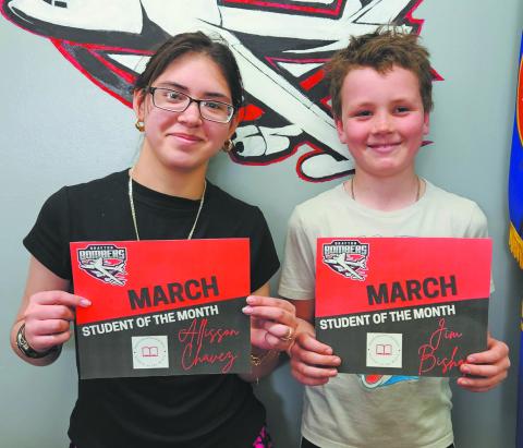 Allisson Chavez and Jim Bishop, DPS march students of the month. Submitted photo