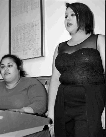 Jayden Sherrill sang a solo accompanied by Ms. Palada. Photo submitted by Drayton Area Community Foundation