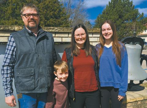 Maggie Vold pictured with her family. Photo by Christine Jensen