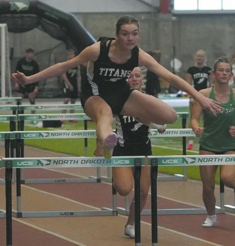 Elizabeth Fedji broke the school record on Saturday with a time of :10.10. Photo by Larry Stokke