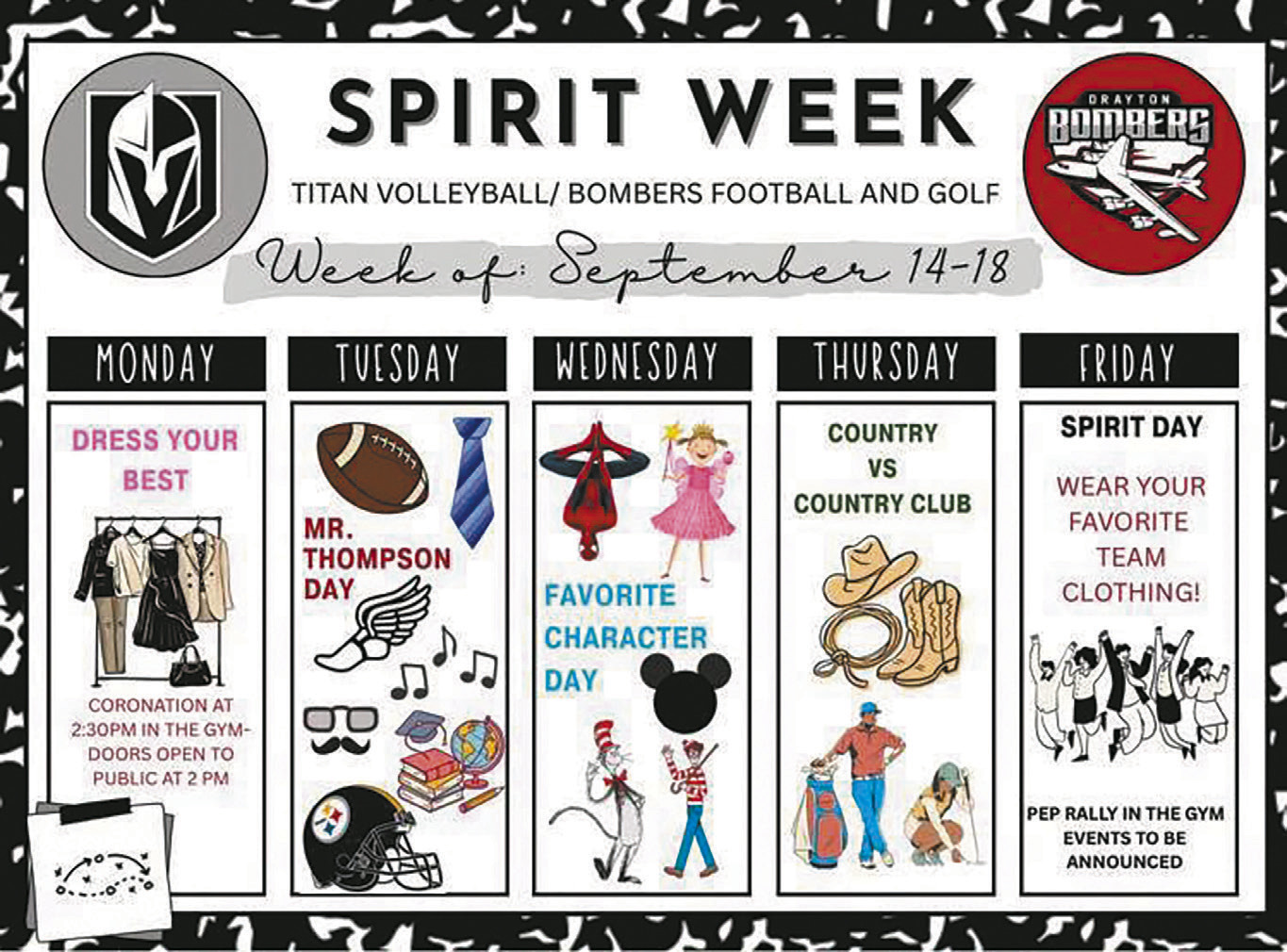 Spirit Week set for Sept. 14