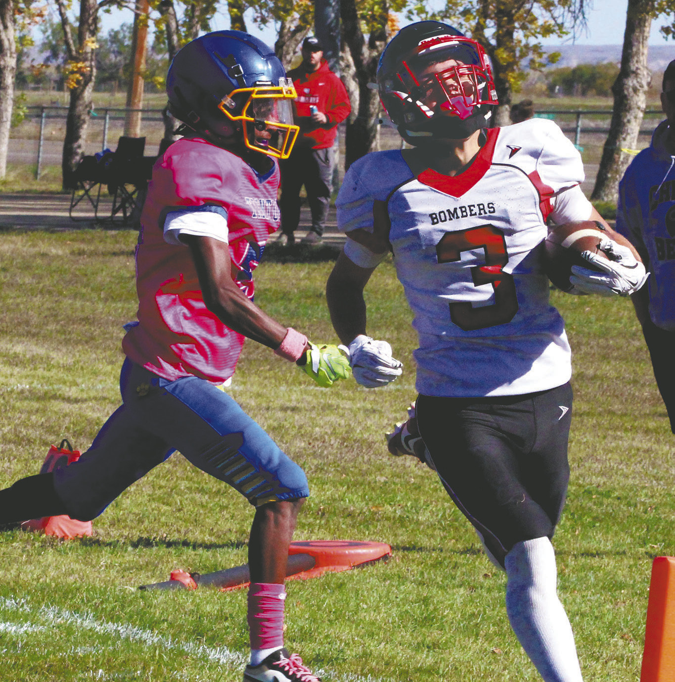 Scoring the first touchdown of the game, senior Trenten Keena runs into the end zone. Photo by Jamie Rarick