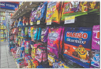 Candy sits on the shelves at a retail store in Bismarck on Aug. 27, 2026. Photo by Michael Achterling/North Dakota Monitor