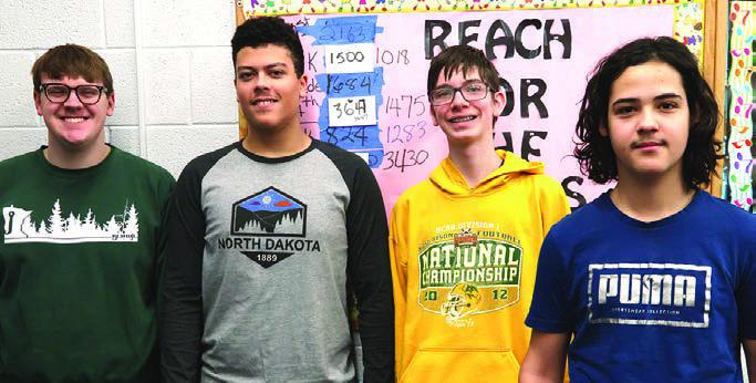 From left to right: Percussion Ensemble - Ian Peterson, Daniel De Souza, Jonah Rarick, and Lucas De Souza. Photo by Lyle Van Camp.