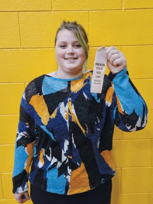 Junior Stephanie Kissee earned a 6th place finish in Speech-to-Persuade at the meet in Park River, Feb. 15