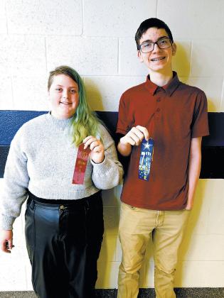 Bomber Speech competed in the Thunder Invitational at Northwood on Saturday, February 22. Junior Stephanie Kissee earned 8th place in the category of Speech-to-Persuade and Freshman Jonah Rarick was awarded 7th place in the category of Speech-to-Inform. The team will next compete at the Grand Forks Classic on Saturday, March 1, at Grand Forks Central. Photo by Jamie Rarick.