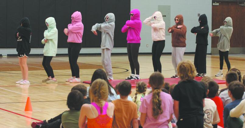 Savannah, Jemma, Marly, Austyn, Molly, Natalie, Marissa, Shea and Brynlee show off their dancing skills during Drayton’s Got Talent. Photo by Jamie Rarick