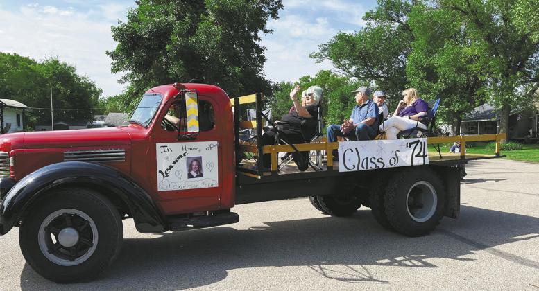 The class of 1974 dedicated their float to a lost classmate at the St. Thomas Daze parade. Photo by Kathryn Sisk