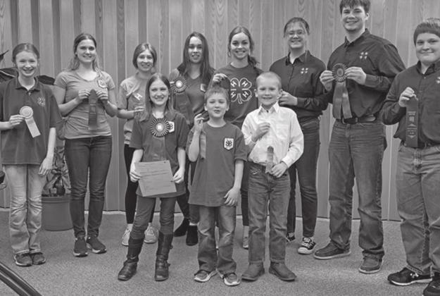Pictured above Front Row left to right: Gianna Burrell, Ignatius Burrell, Kyle Johnson. Back Row: Emersen Helgoe, Greta Burrell, Graesen Helgoe, Nora Crosby, Lily Crosby, Gracyn Hornung, Grady Hornung, Ben Carpenter. Photo submitted