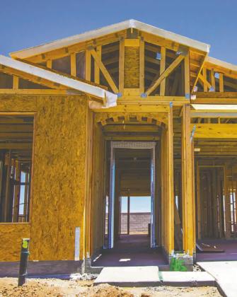 Progress is coming along nicely for this Sparks house in Lakota, ND. Photo courtesy of Red River CHDO