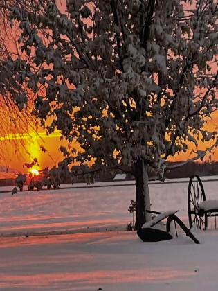 Photo by Aurora Jo Jensen, age 9, daughter of Gary and Kari Jo Jensen. Notice the cross made up of beautiful sun rays?