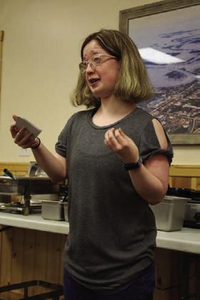 Siobhan Kissee performed her award winning speech-to-inform,
