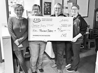 Pictured are Karen Kempert, Cavalier County Emergency Manager; Jody Girodat, Cavalier County Sheriff’s Office; Junell Jonasson, CHS Safety Specialist; and Julia Shirek, 911 operations.