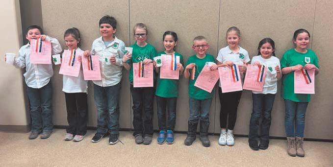 Cloverbuds (l to r) Atlas Moore, Avery Clemetson, Cole Furstenau, Sadie Halverson, Elena Stegman, Silas Norrell, Grace Seng, Brinxlee Hay, Katherine Van Niekerk