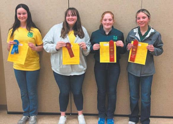 Seniors: (l to r) Caroline Stegman, Malory Kemp, Amelia Carpenter, Colbie Furstenau