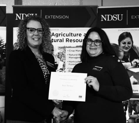 Kari Helgoe, family and community wellness agent and mentoring program coordinator, receives Visionary Leadership Award